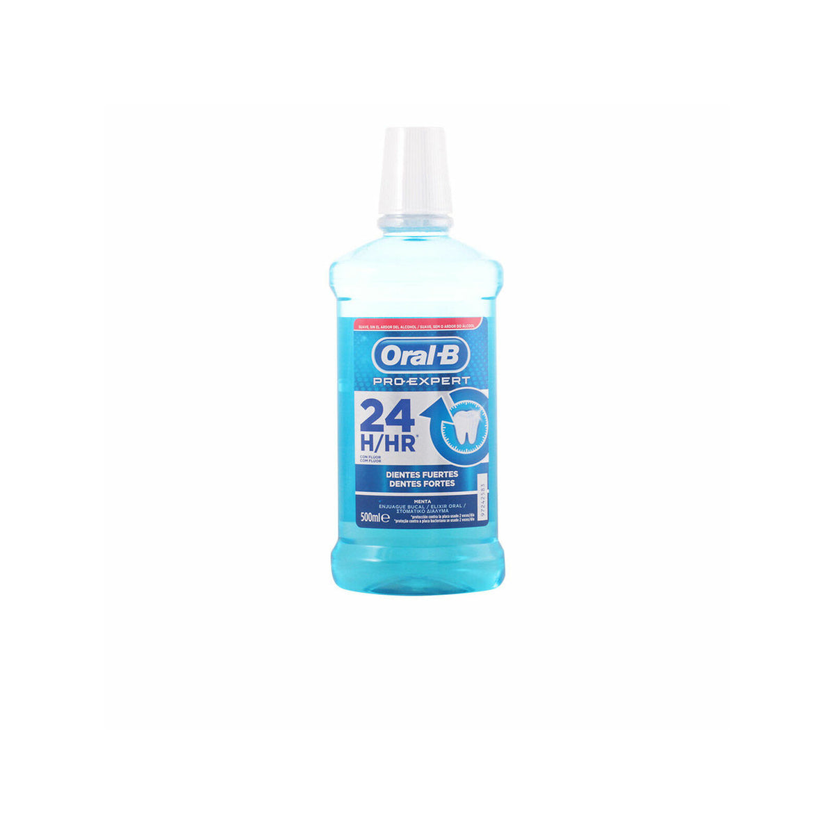 Oral-B Pro-Expert Strong Teeth 500 ml mouthwash bottle on white background