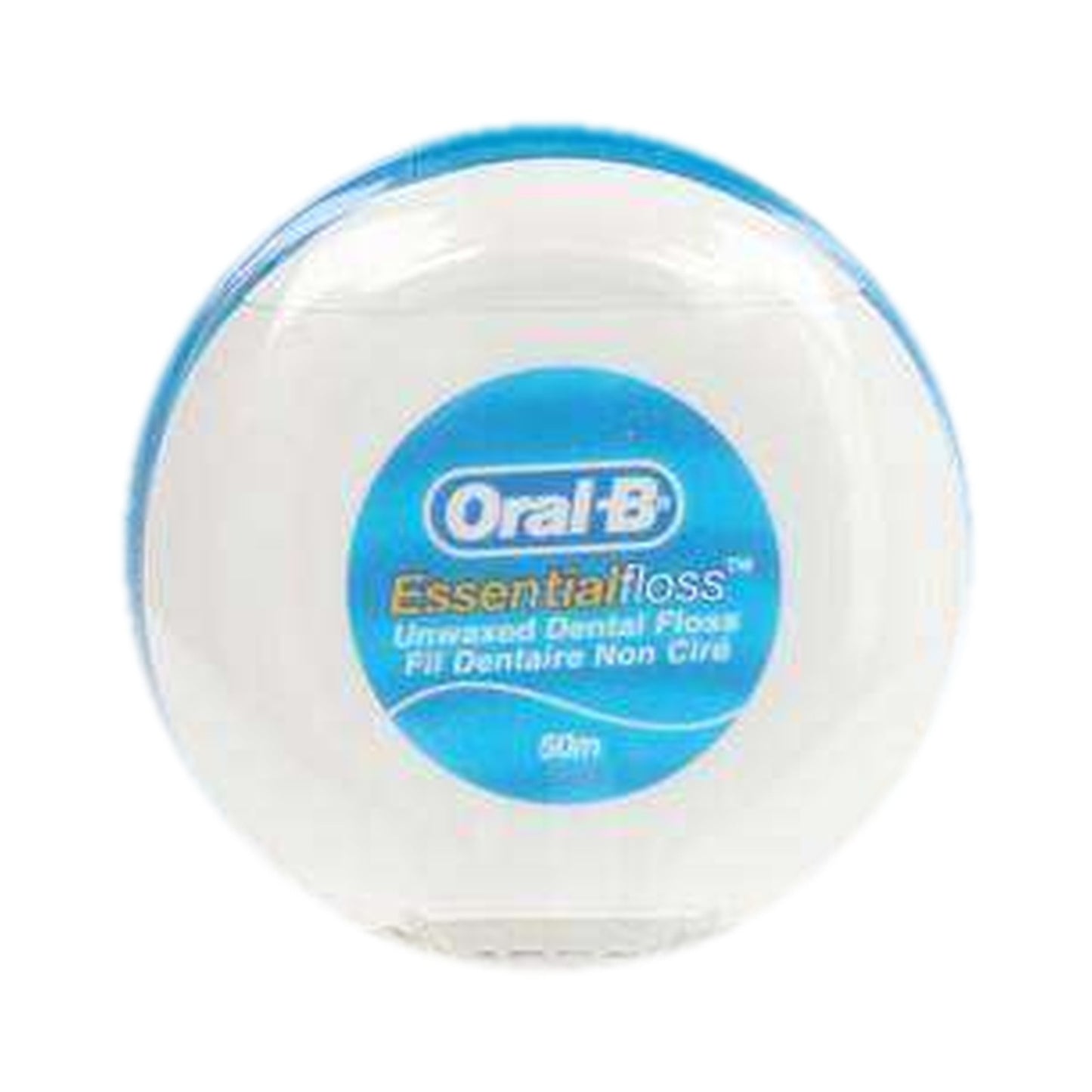 Oral-B Essentialfloss unwaxed dental floss 50 m dispenser on white background