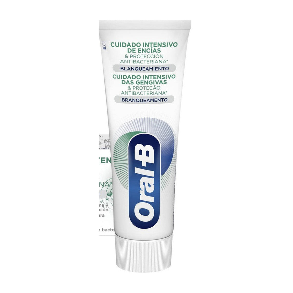 Oral-B Intensive Gum Care whitening toothpaste 75 ml tube on white background