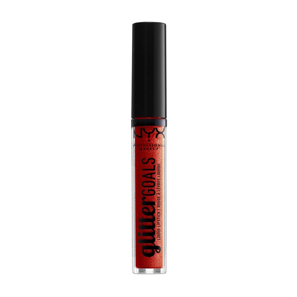NYX Glitter Goals liquid lipstick tube on white background