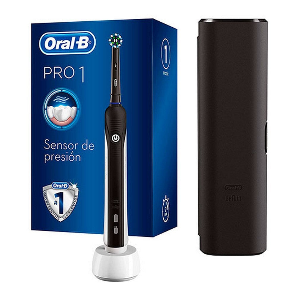 Oral-B PRO 750 CrossAction electric toothbrush Black Edition on white background