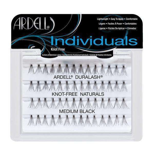 Ardell Duralash Knot-Free Naturals individual lashes Medium Black 56 pcs on white background