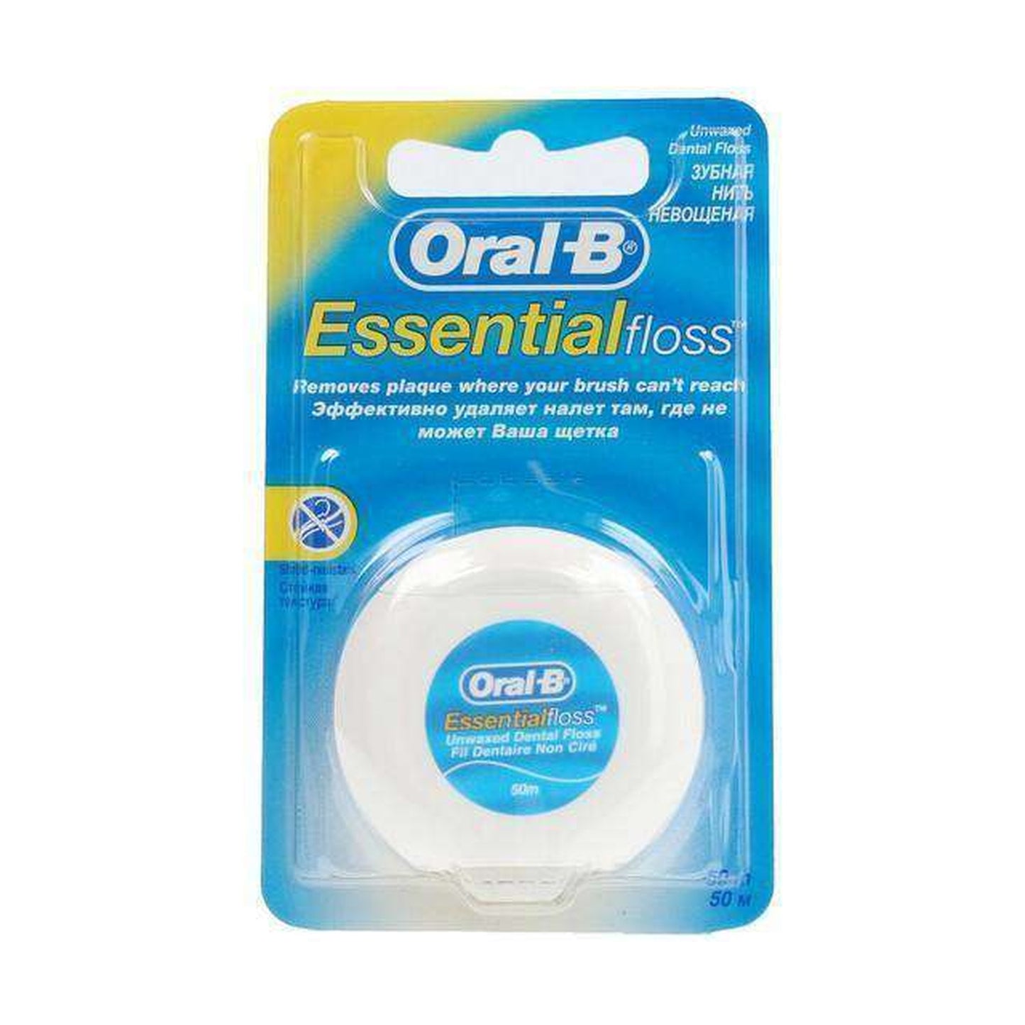 Oral-B Essentialfloss unwaxed 50 m blister pack