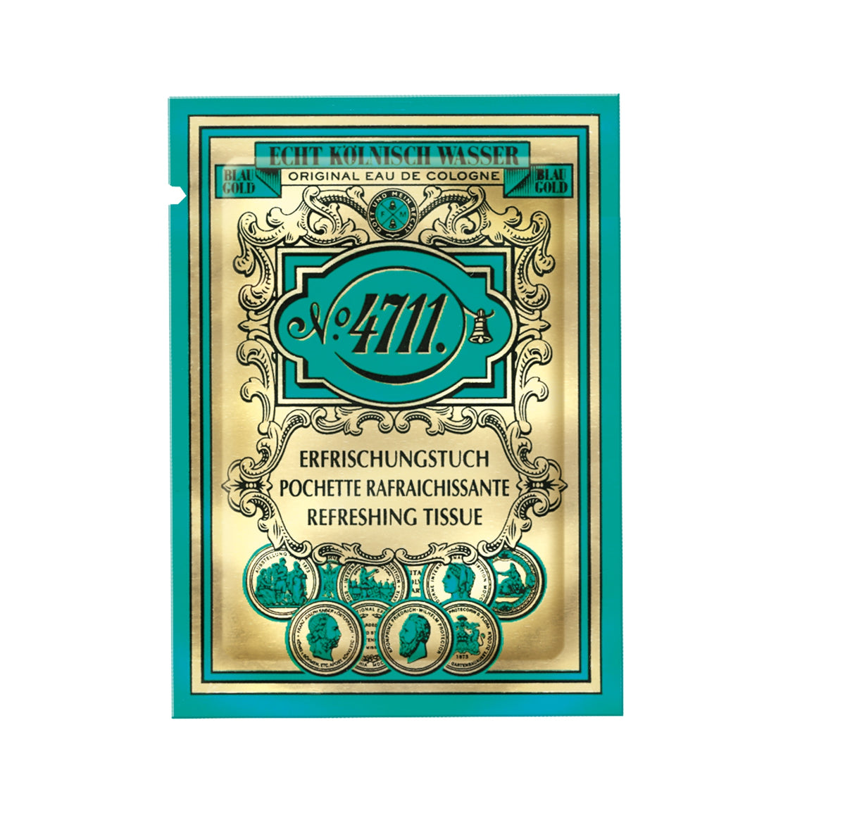 4711 Original Eau de Cologne refreshing wipes with classic cologne bottle