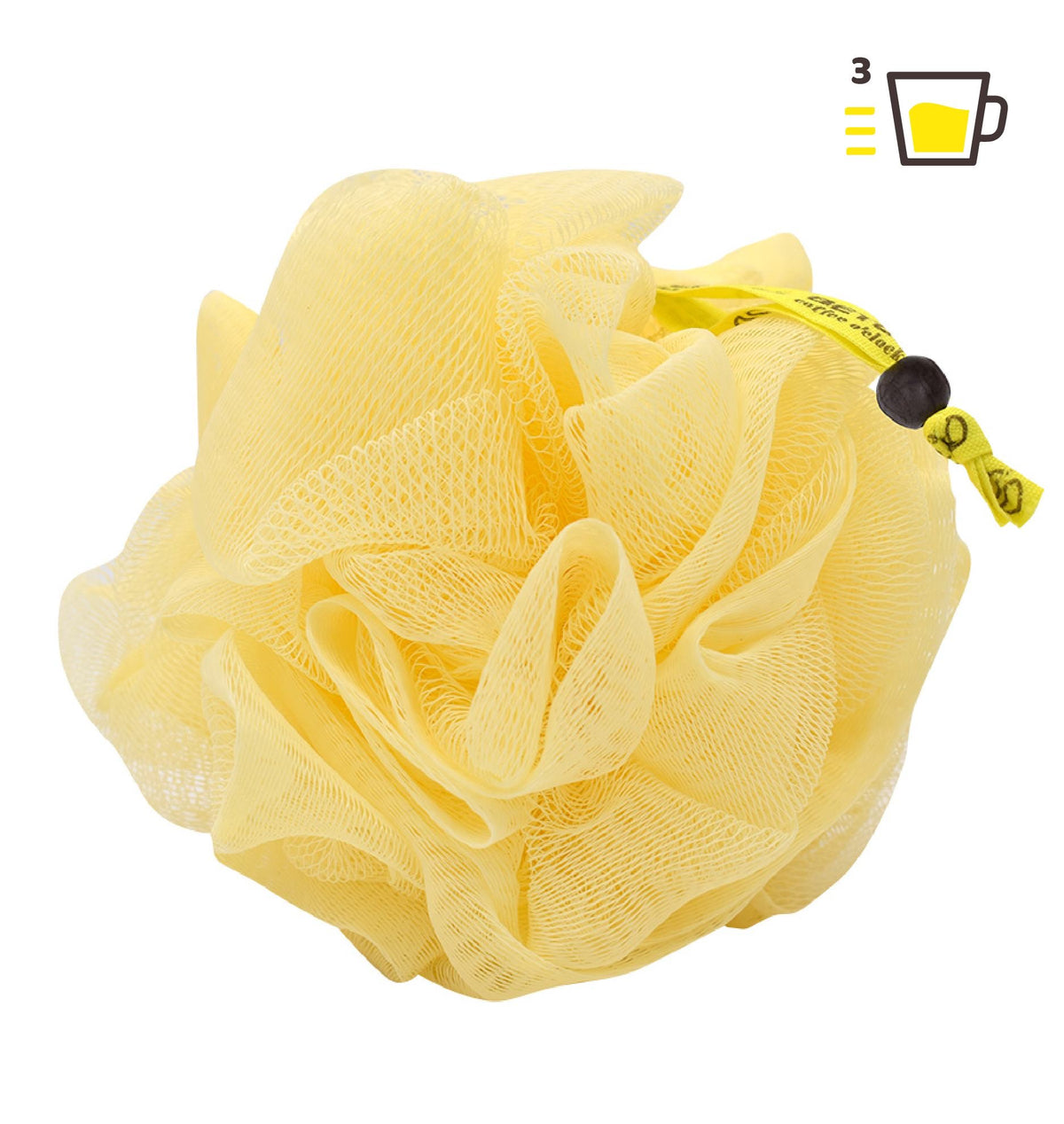 Beter Coffee O'Clock shower puff exfoliation level 3 on white background