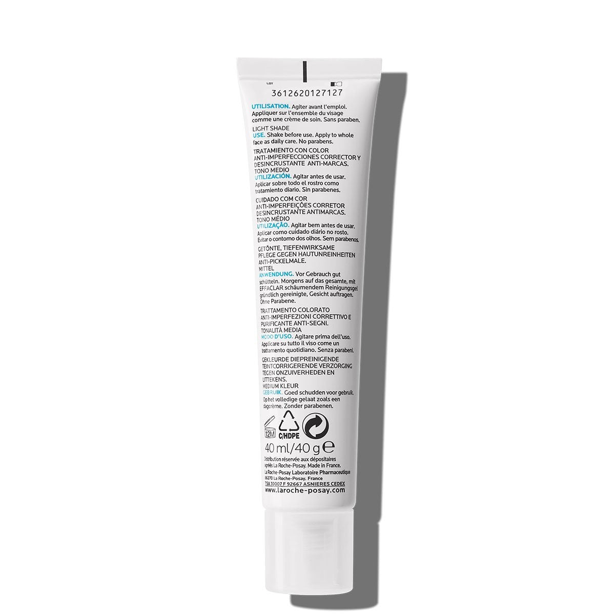 La Roche-Posay Effaclar Duo(+) Unifiant Light 40 ml tube back