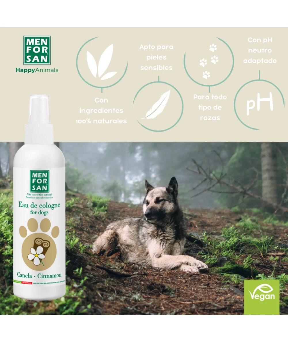 Menforsan Cinnamon Eau de Cologne for dogs 125 ml with coat