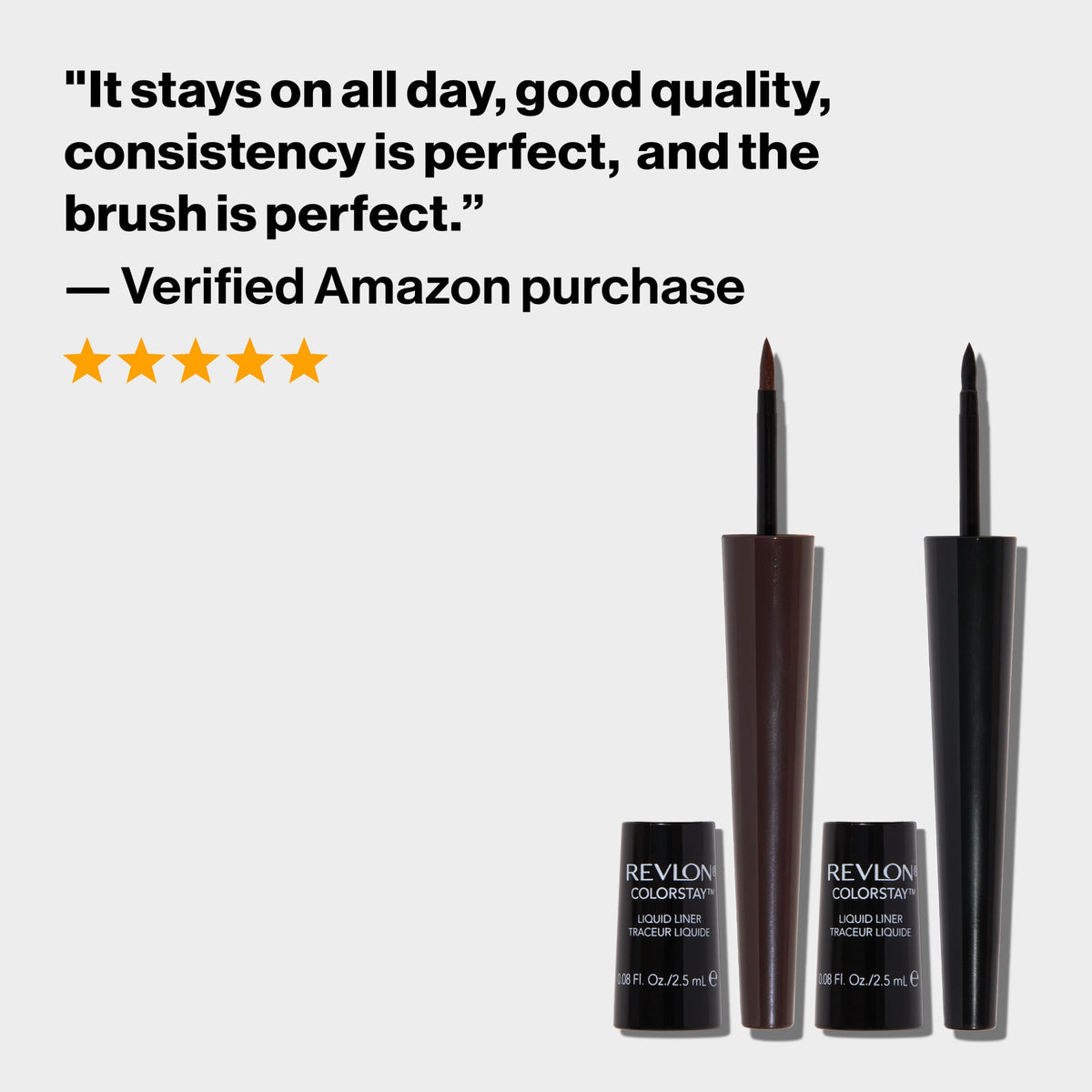 Revlon ColorStay Liquid Eyeliner 251 and 252 with applicators open