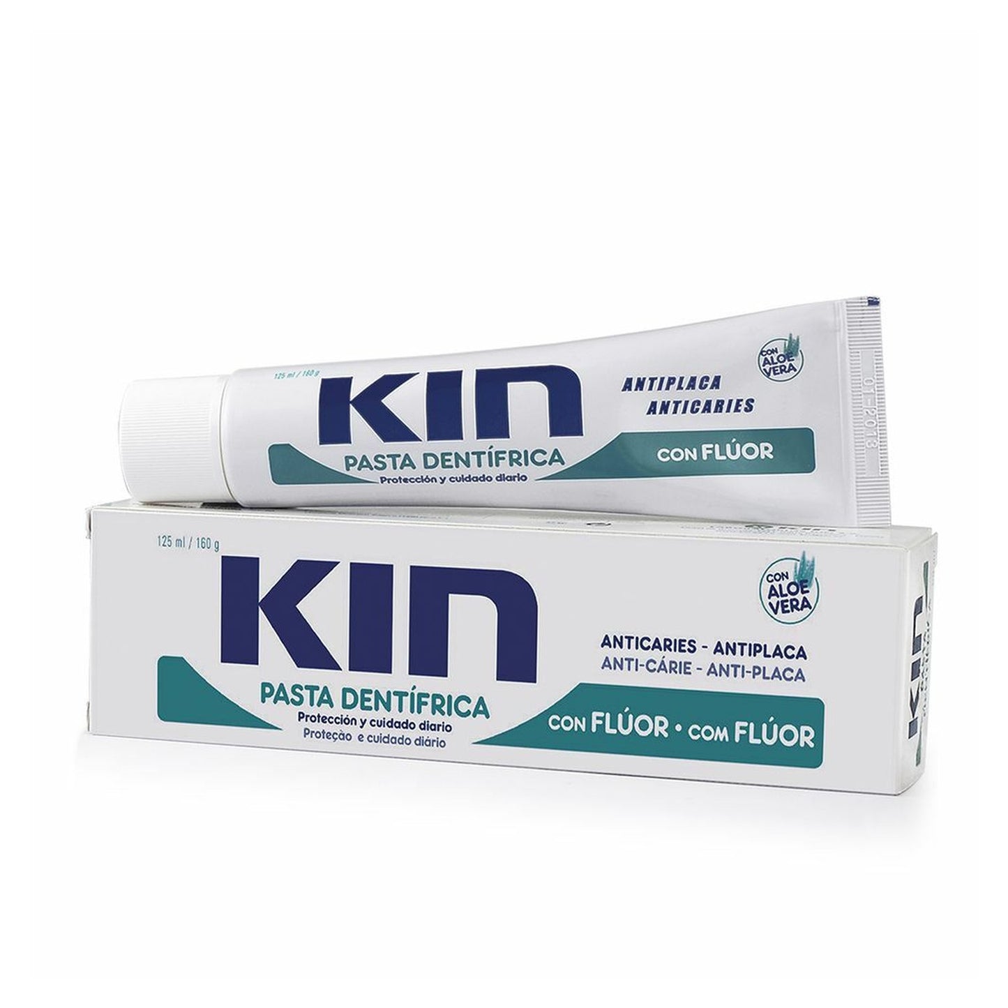 Kin Pasta Dentífrica 125 ml with fluoride and aloe vera, pack shot