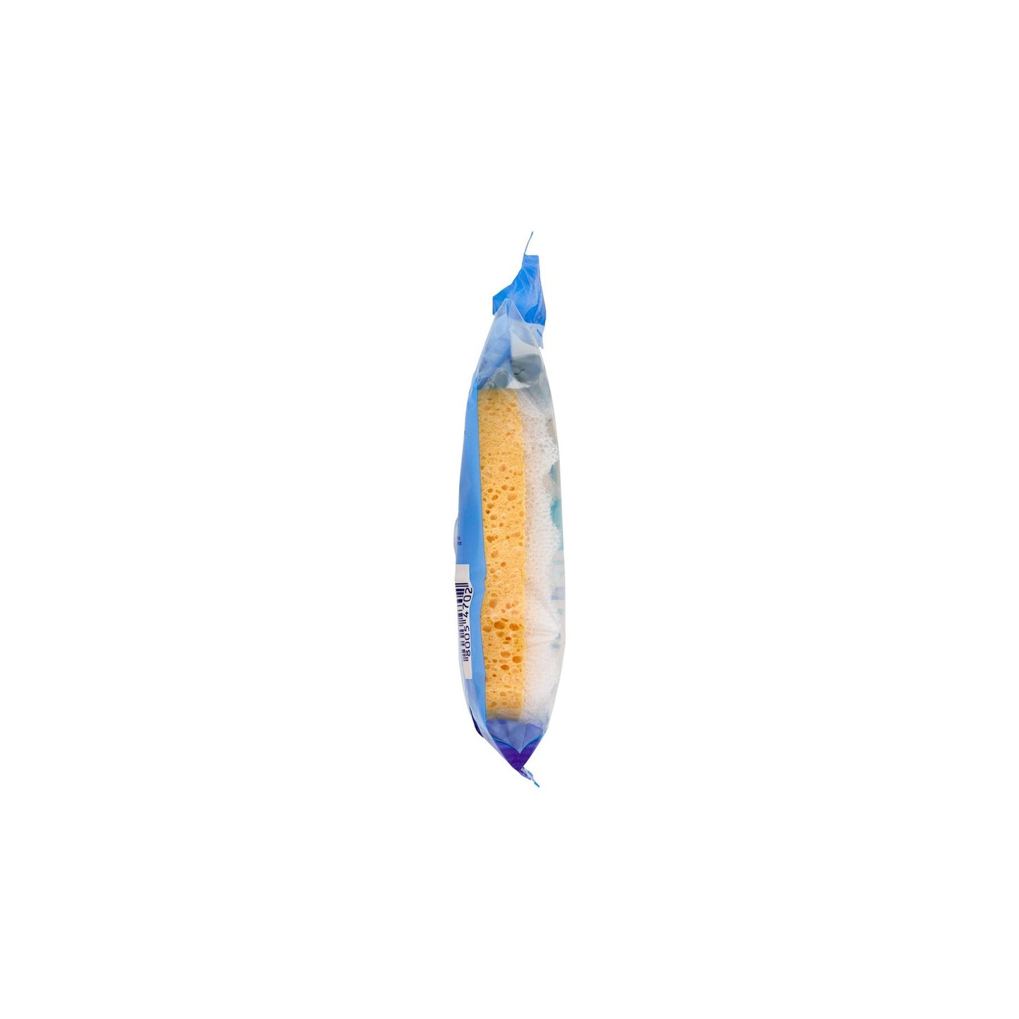 Calypso Tonic Massage sponge side view, cellulose and linen layers