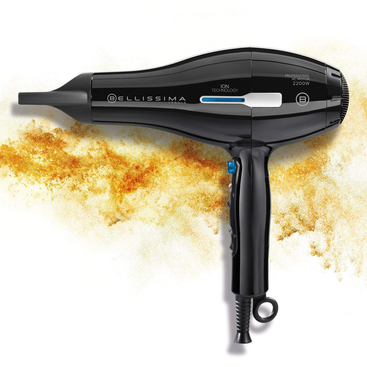 Imetec Bellissima Professional P2 2200 – Ionic AC Hair Dryer with Diffuser & Cool Shot (Black)