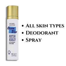Afbeelding in Gallery-weergave laden, Alyssa Ashley Oceaanblauwe deodorantspray