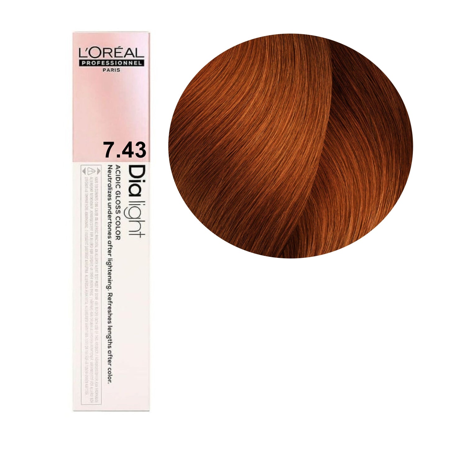 L'Oreal Professionnel Paris Permanent Dye Dia Lights Acide Nº 7,43 Ammoniakvrij