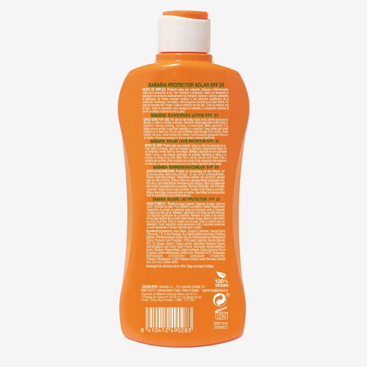 Sun Milk Babaria Spf 25 (300 ml) Aloe Vera