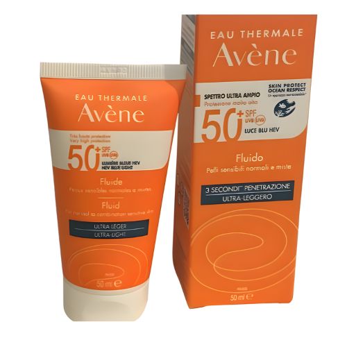 Avène Crème solaire fluide très haute protection SPF50+ pour peaux sensibles
