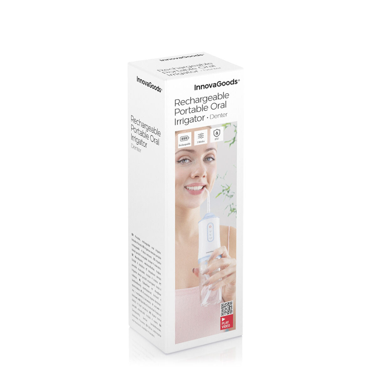 InnovaGoods Denter Irrigador Oral Portátil Recargable - Hilo Dental Inalámbrico para una Limpieza Dental Profunda