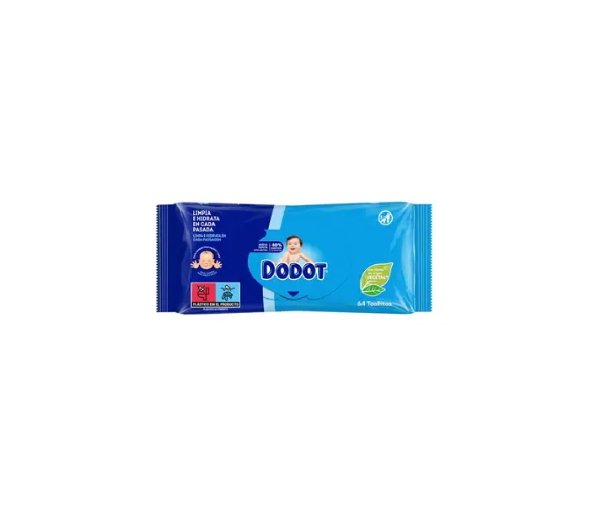 Dodot Baby Wipes – Cleansing & Care with Gliding Waves (64 Wipes) 1