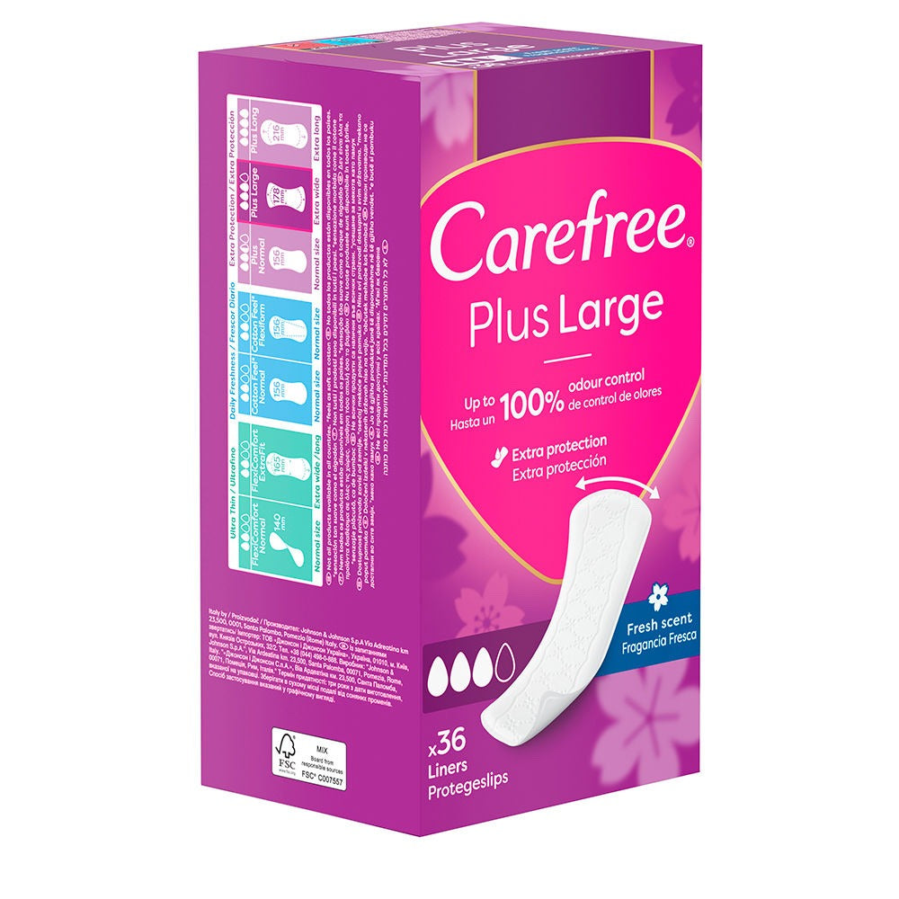 Carefree Plus Large Panty Liners – Light Fragrance (36 pcs) 4