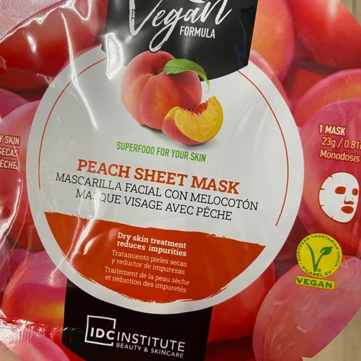 Mascarilla facial vegana de melocotón de IDC Institute (25 g)