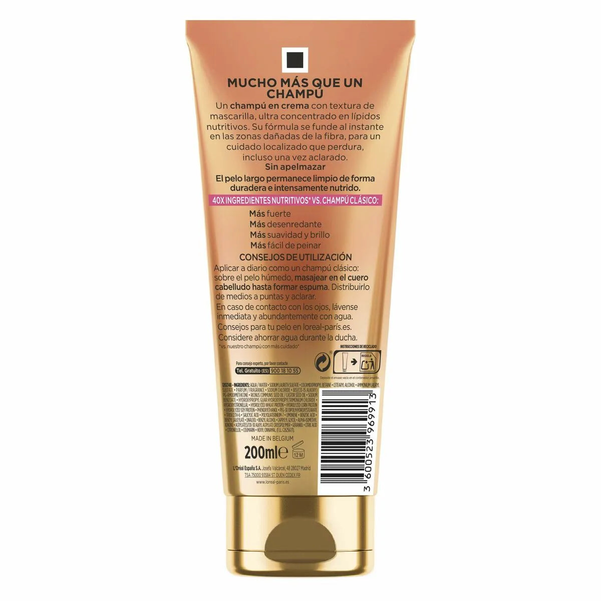 Restorative Shampoo L'Oreal Make Up Elvive Dream Long (250 ml)