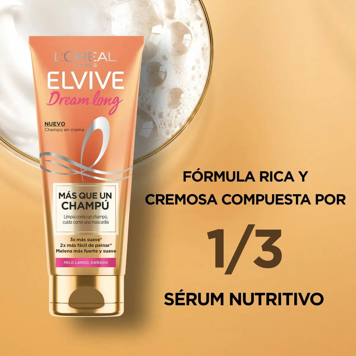 Restorative Shampoo L'Oreal Make Up Elvive Dream Long (250 ml)