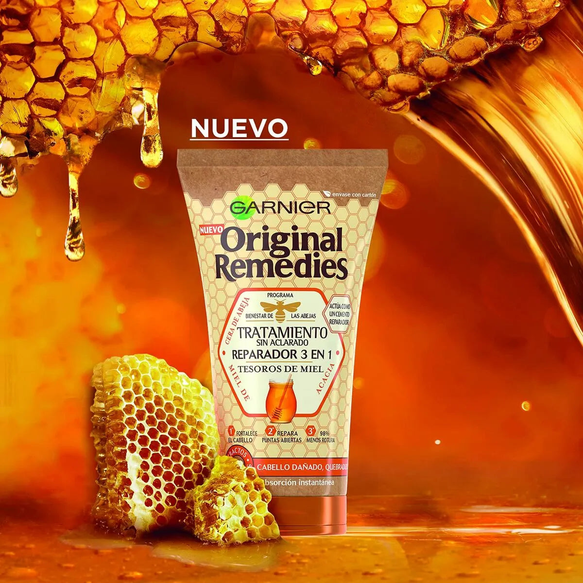 No-Rinse Repairing Cream Garnier Original Remedies Tesoros de Miel 3-in-1 (150 ml)
