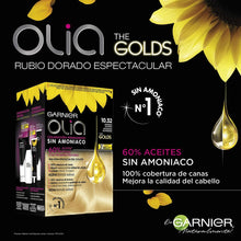Cargar imagen en el visor de la galería, Colorant sans ammoniaque Garnier Olia 10,32 - Dorado platino (54 ml)