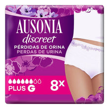 Charger l'image dans la galerie, Serviette hygiénique pour incontinence Ausonia Discreet Large (8 uds)