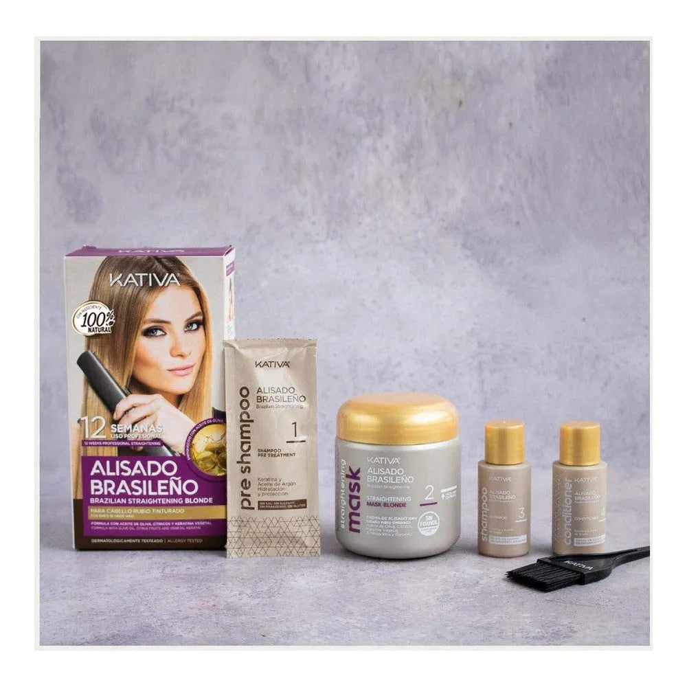 Kativa Brazilian Hair Straightener Set Pro Blonde (6 pcs)