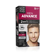 Cargar imagen en el visor de la galería, Crème Colorante Llongueras Men Advance Semi-permanent 5 - Châtain Clair (4 pcs)