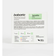 Charger l'image dans la galerie, Crème Régénérante Babaria Acide Glycolique (50 ml)