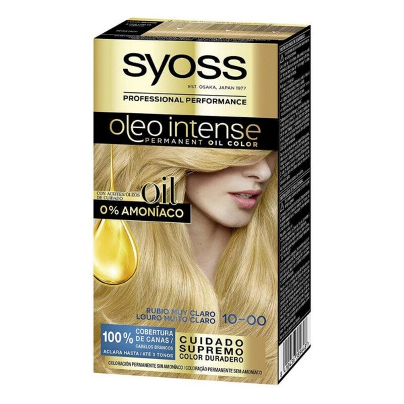 Teinture Permanente Olio Intense Syoss Nº 10,00 Blond Clair