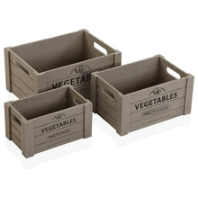 Cargar imagen en el visor de la galería, Set of decorative boxes Versa Vegetables Wood (25 x 17 x 35 cm) (3 pcs)