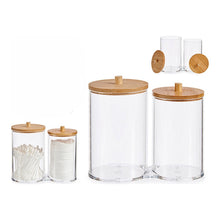 Charger l'image dans la galerie, Organisateur Coton Ouate Bambou Méthacrylate (8 x 13,5 x 15 cm)