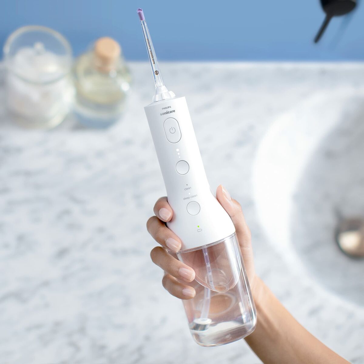 Philips Sonicare Cordless Power Flosser 3000 HX3806/31 – Rechargeable Oral Irrigator Whit