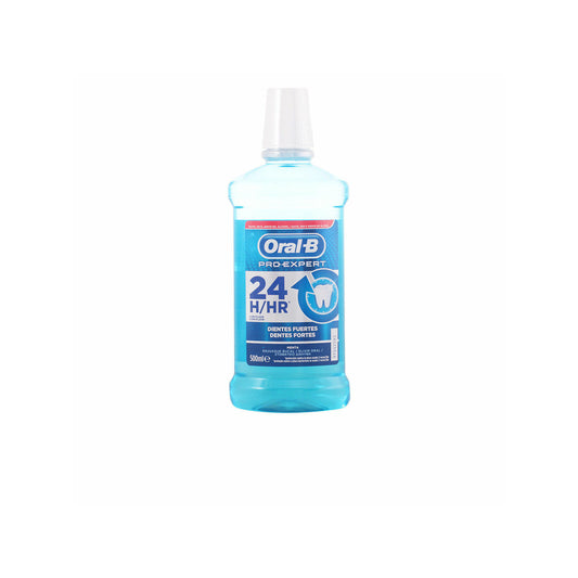 Oral-B Pro-Expert Strong Teeth 500 ml mouthwash bottle on white background