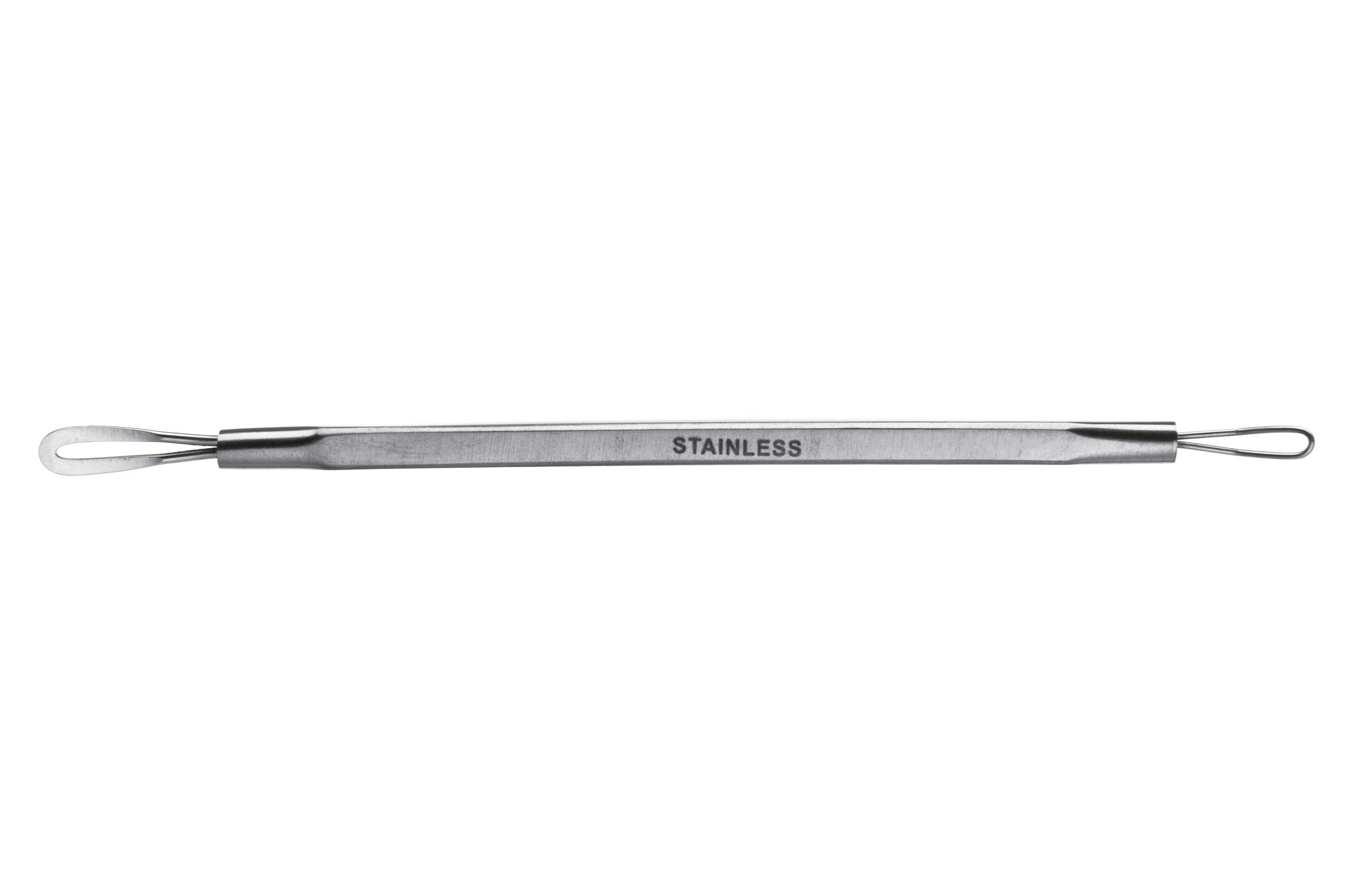 Eurostil stainless steel dual-loop blackhead extractor on white background