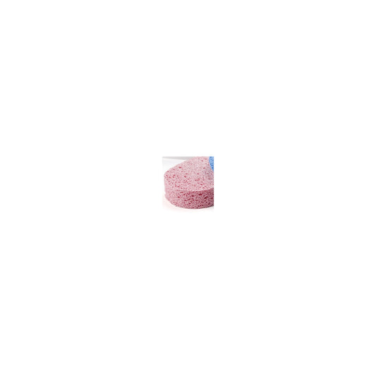 Davidel vegetal cellulose bath sponge, pink oval sponge on white background