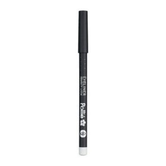 Pollié Perfect Look white wooden kohl eye pencil standing on white background
