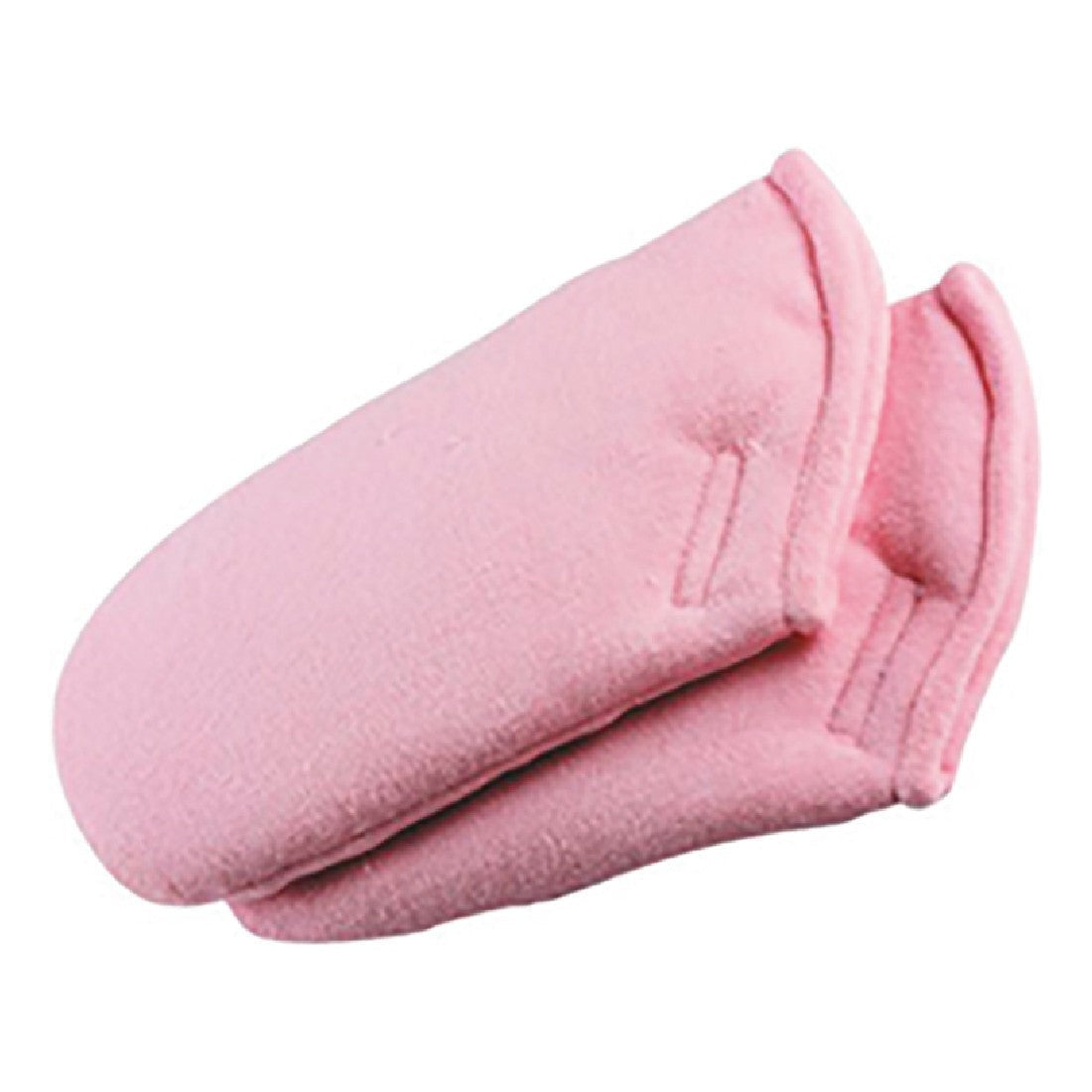 Eurostil pink terry paraffin mitts pair on white background
