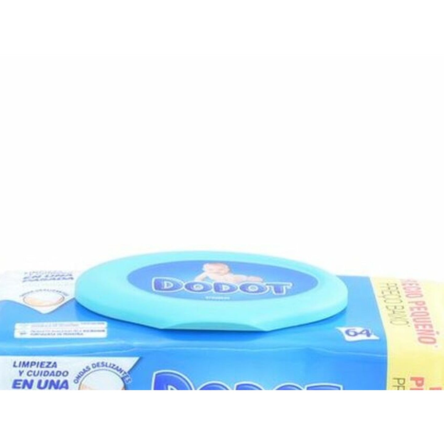 Dodot Toallitas 64 flip lid and gliding waves pack, close view