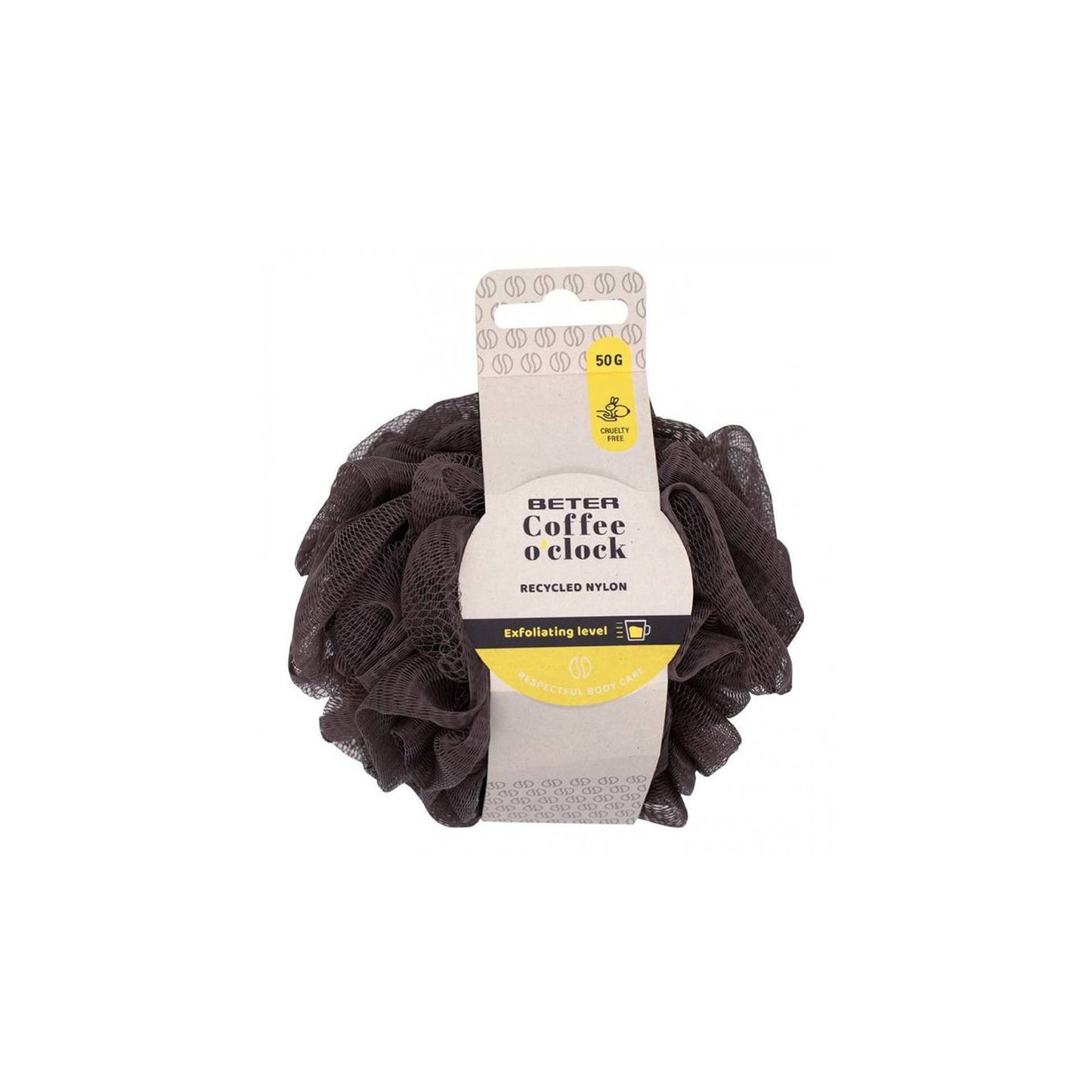 Beter Coffee O'Clock 50 g recycled nylon mesh sponge with cardboard sleeve