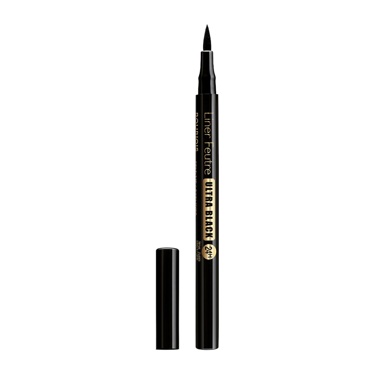 Bourjois Liner Feutre Ultra Black with felt tip uncapped, official photo