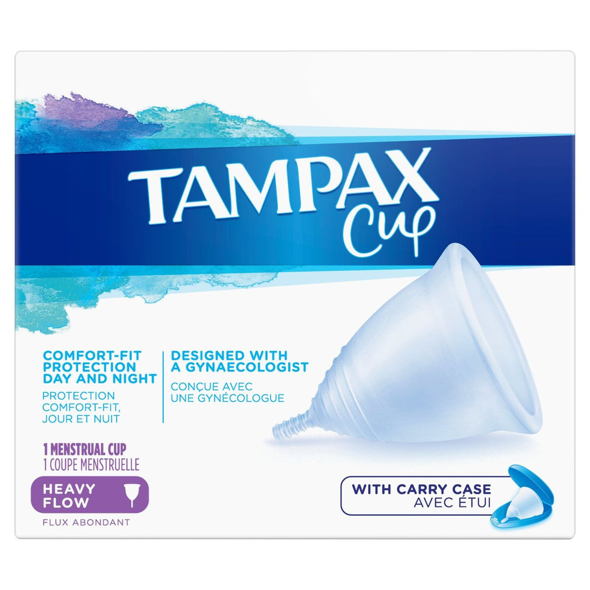 Tampax Cup Heavy Flow box, comfort-fit menstrual cup