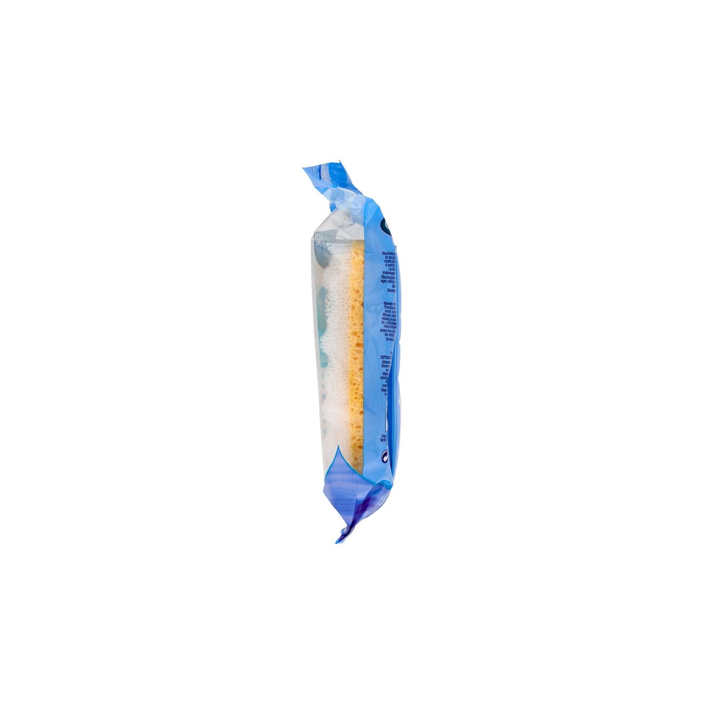 Calypso Tonic Massage dual-action sponge in pack, side view