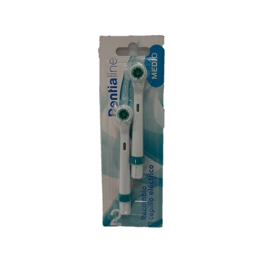 Dentialine Electric Toothbrush Replacement Heads (2 Pack) 1