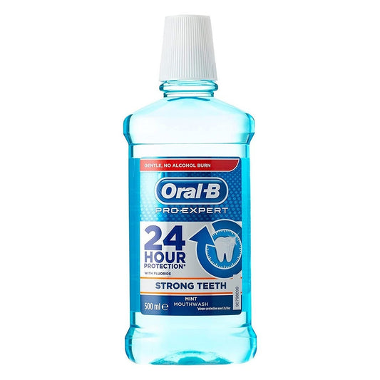 Oral-B Pro-Expert Strong Teeth Mouthwash – Alcohol-Free Fluoride Mint Rinse (500 ml) 1