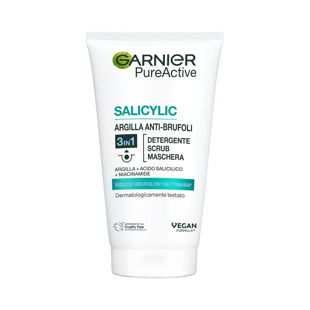 Garnier Pure Active 3-in-1 Charcoal Wash Scrub Mask 150 ml 2