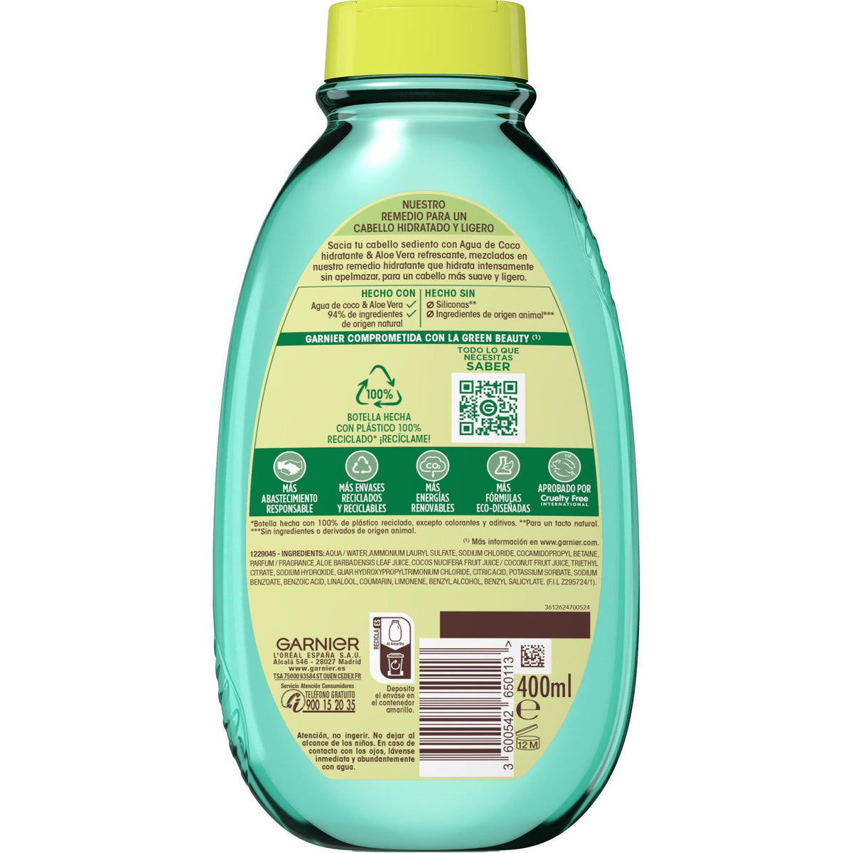 Garnier Original Remedies Green Tea & 5 Plants Revitalizing Shampoo 300 ml 0