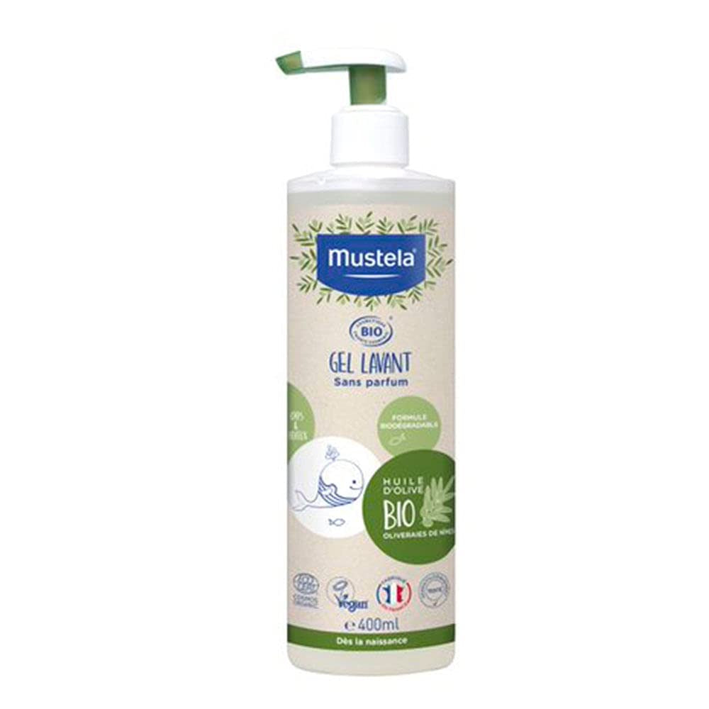 Mustela Organic Certified Hair & Body Cleansing Gel 400 ml 4
